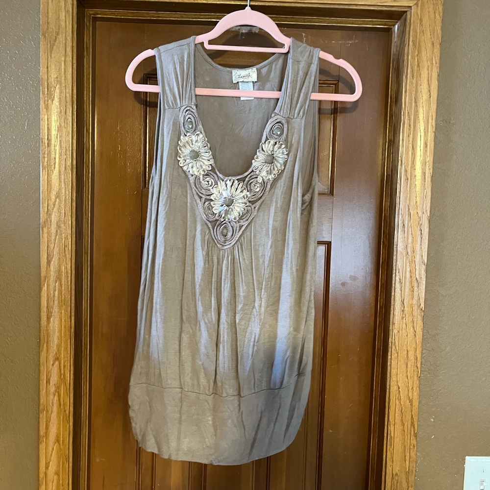 Lavish Plus embellished tank top